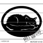 HOTDXF-0140 - SLEEPING KITTY CAT PET FURRY ANIMAL LOVER KITTEN SIGN