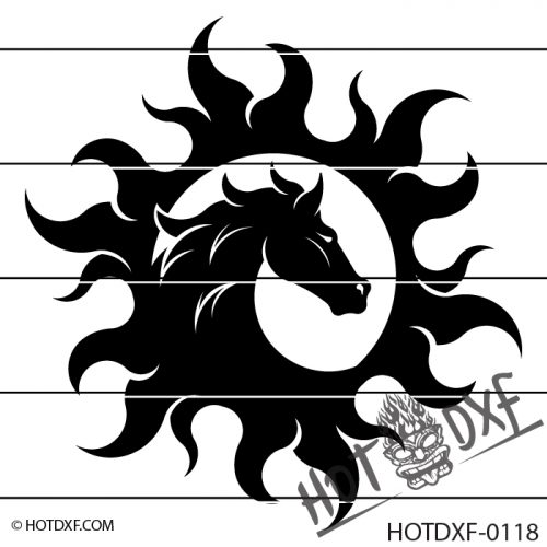 HOTDXF-0118-SUN HORSE DXF