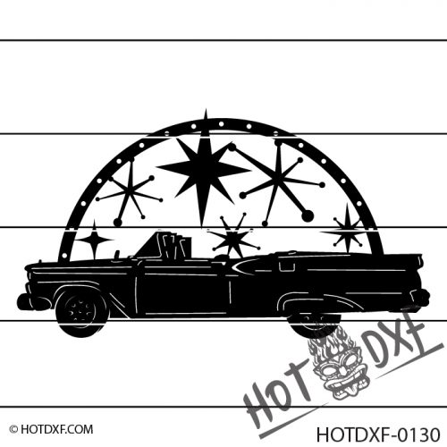 HOTDXF-0130 FORD FAIRLANE 500 CLASSIC CAR CONVERTIBLE WITH STARS