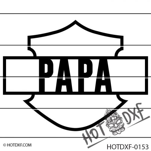 HOTDXF-0153 - HARLEY DAVIDSON MOTORCYCLE BIKER GANG LOGO BIKE SIGN FOR GRANDAD OR PAPA