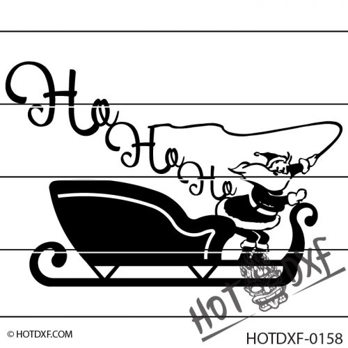 HOTDXF-0158 - MERRY CHRISTMAS SANTA CLAUSE ON SLEIGH KRIS KRINGLE SAINT NICHOLAS XMAS HO HO HO SIGN