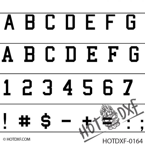 HOTDXF-0164 - COLLEGE FONT TYPE LETTERS SYMBOLS AND NUMBERS FOR SIGNS AND DESIGNS