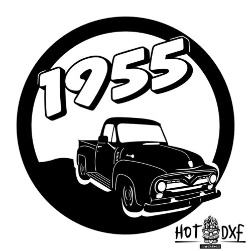 HOTDXF-PS-0338 - 1955 FORD TRUCK FREE DXF FILE